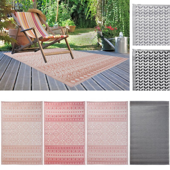 Outdoor Außen und Terrassen Teppich 120cm x 180cm in tollen Sommer Designs
