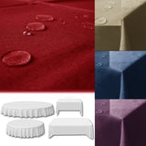 Tischdecke "Leinenlook" in 4 verschiedenen Farben mit Lotus Effekt Leinenoptik