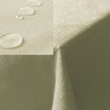 Tischdecke "Leinenlook" Lotus Effekt Leinenoptik (Weiß, Champagner, Sand, Dunkelbraun, Hellgrün)